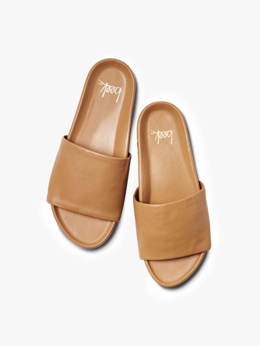 Beek light blush leather Slide Sandals
